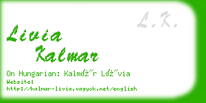 livia kalmar business card